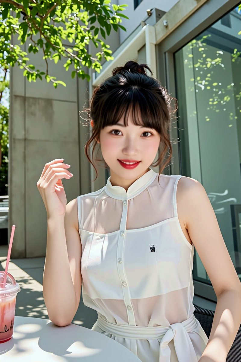 RirinKurnia7's tweet photo. Who knew a messy bun, a bold smile, a flirty peek of shoulders, a tiny gifting mistake, and a funny work thing could make a great snapshot today! https://t.co/6qhYhX9V25
