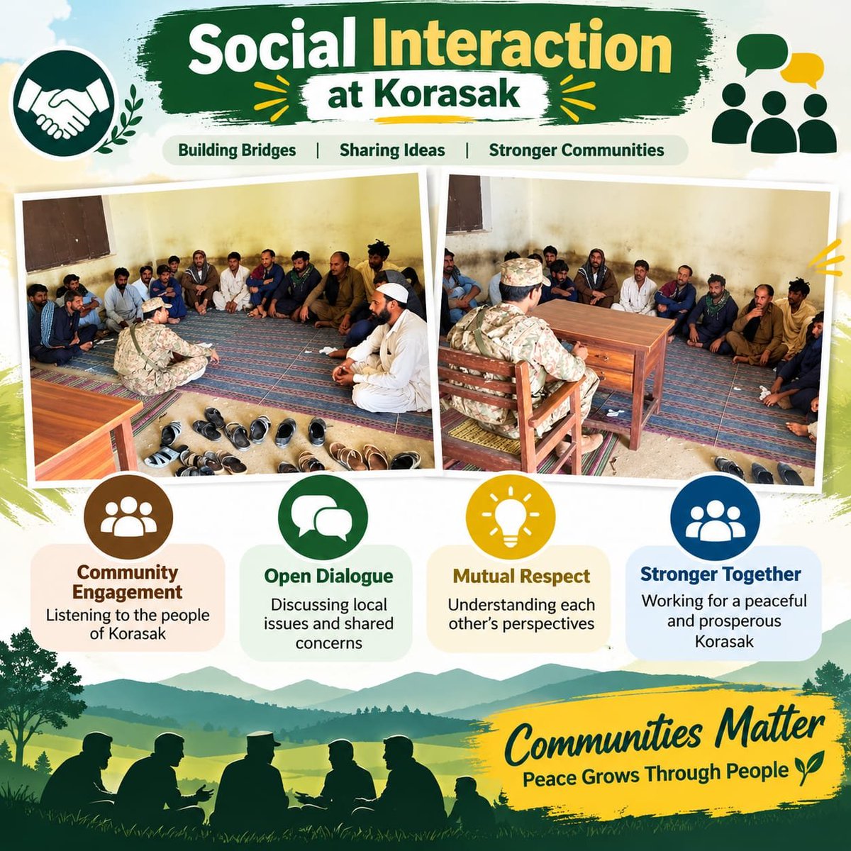 Asim__Speaks's tweet photo. Meaningful engagement begins with listening. At Korasak, open dialogue and mutual understanding help strengthen relationships, address shared concerns, and build stronger communities.
#Korasak
#CommunityEngagement
#OpenDialogue
#StrongerCommunities https://t.co/SaoG8H20rq