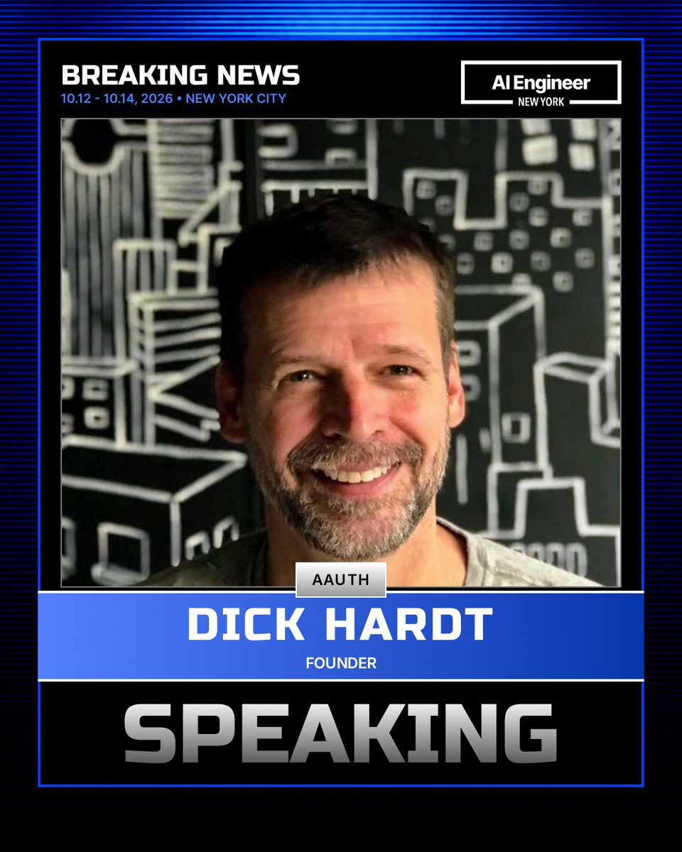 KeycardAI's tweet photo. On Tuesday Oct 13th @aiDotEngineer NYC our CEO @ianlivingstone takes the stage with Michael Davis, Global Chief Security Architect at @jpmorgan, @DickHardt Founder of AAuth and co-creator of OAuth, and @vtahowe to discuss intent based auth. https://t.co/gvHh5skXtY
