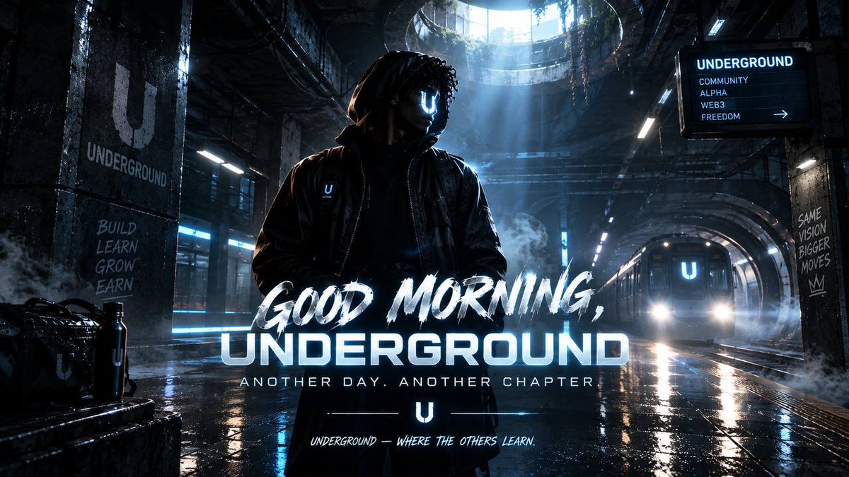 undergroundHL's tweet photo. GOOD MORNING, UNDERGROUND. 🌅

Another day. Another chapter.

The journey is only getting started, and the Underground keeps moving.
Keep building. Keep learning. Keep discovering. Keep growing.

The community is the foundation.
The vision is bigger than the token.

UNDERGROUND — where the others learn.

VROOOOM… 🚇⚡