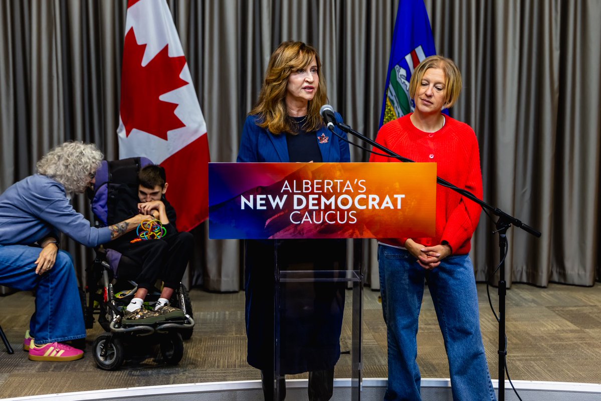nenshi's tweet photo. We shouldn’t have to hold press conferences just so people can be treated with basic dignity.

Ben is fully dependent and requires wraparound care. Yet he was denied AISH and told he should get a job.

If it weren’t for his courageous mother speaking out and fighting on his behalf, who knows what would have happened to him.

Danielle Smith and the UCP should be ashamed.