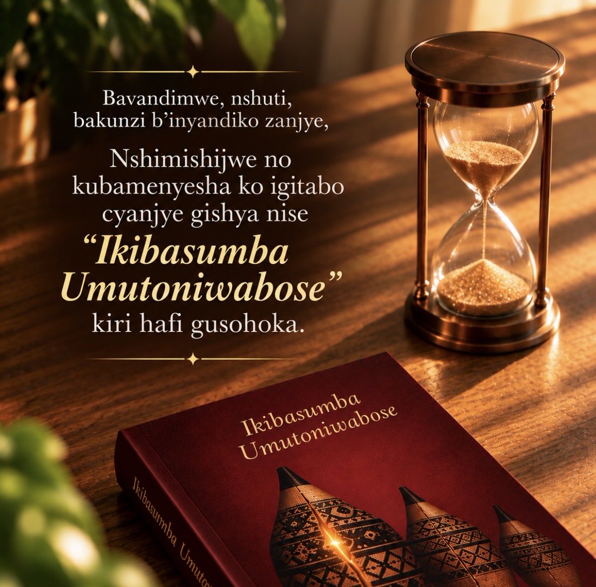 Zaha_Boo's tweet photo. Mwaramutse, bavandimwe, nshuti, bakunzi b’inyandiko zanjye?

Nshimishijwe no kubamenyesha ko igitabo cyanjye gishya kiri hafi gusohoka kandi kizaba cyanditse mu rurimi rwacu rw’ikinyarwanda.

“Ikibasumba Umutoniwabose” ni inkuru ivuga ku bikomere abantu babana nabyo, ndetse bikagira ingaruka nyinshi kandi zikomeye mu buzima bwabo. 

Gahunda ni 15 Ukwakira 2026. 

🥰🥰🥰🥰
