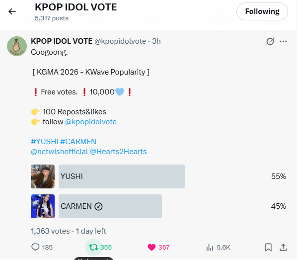 cutiiepiee44's tweet photo. @kpopidolvote @nctwishofficial @Hearts2Hearts for #CARMEN https://t.co/ZvSiqxzOQY