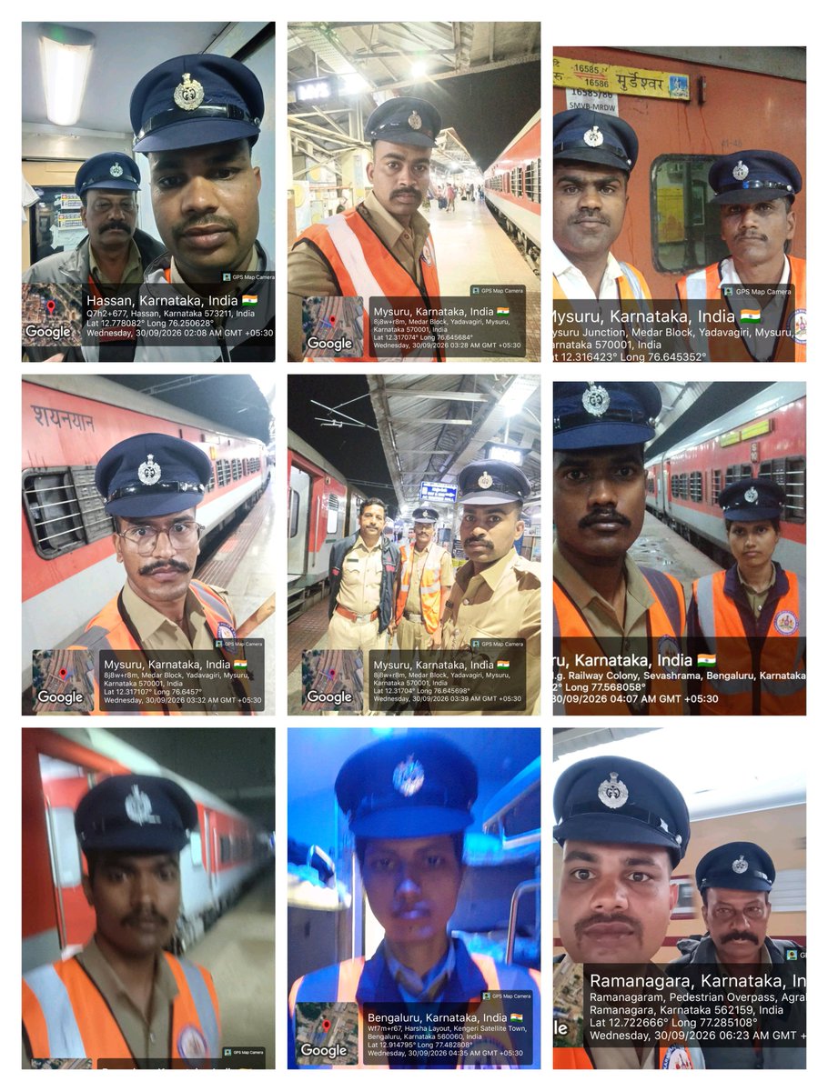 MysorePs's tweet photo. ಮೈಸೂರು ರೈಲ್ವೆ ಪೊಲೀಸ್ ಠಾಣಾ ಸರಹದ್ದಿನಲ್ಲಿ ವೇದಿಕೆ ಮತ್ತು ರೈಲುಗಾಡಿಗಳಲ್ಲಿ ಗಸ್ತು ಕರ್ತವ್ಯಕ್ಕೆ ನಿಯೋಜಿಸುತ್ತದೆ
@KarnatakaCops 
@SWRRLY 
@CPMysuru 
@KARailwayPolice
@cpimysorerly
@DspRly https://t.co/ucjJo32ivd
