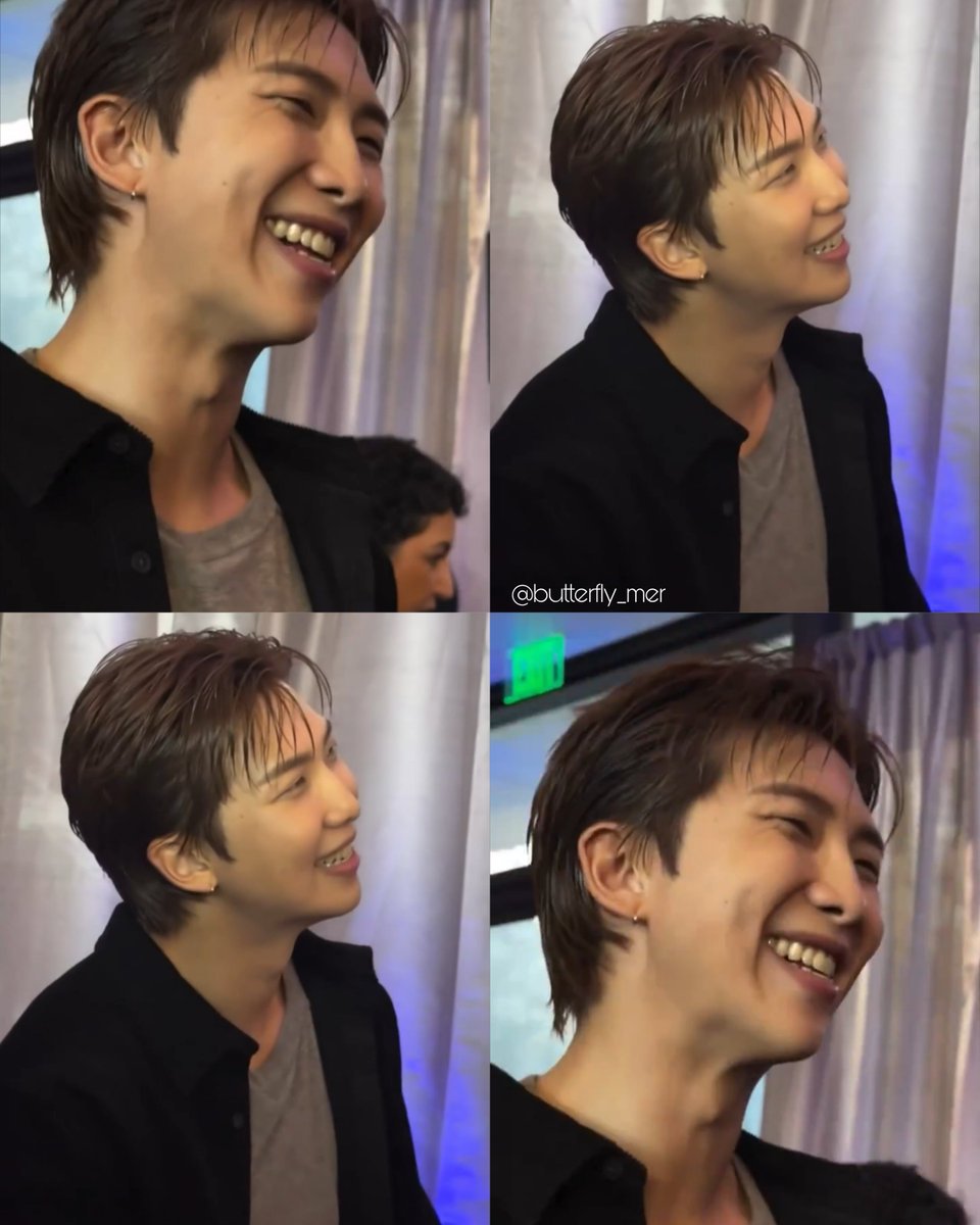 kookie_star715's tweet photo. Oh, Namjoon looks so pretty when he smiles his dimple literally pops out, making him look like a cute koala 😭 https://t.co/nBbf9UaHXm