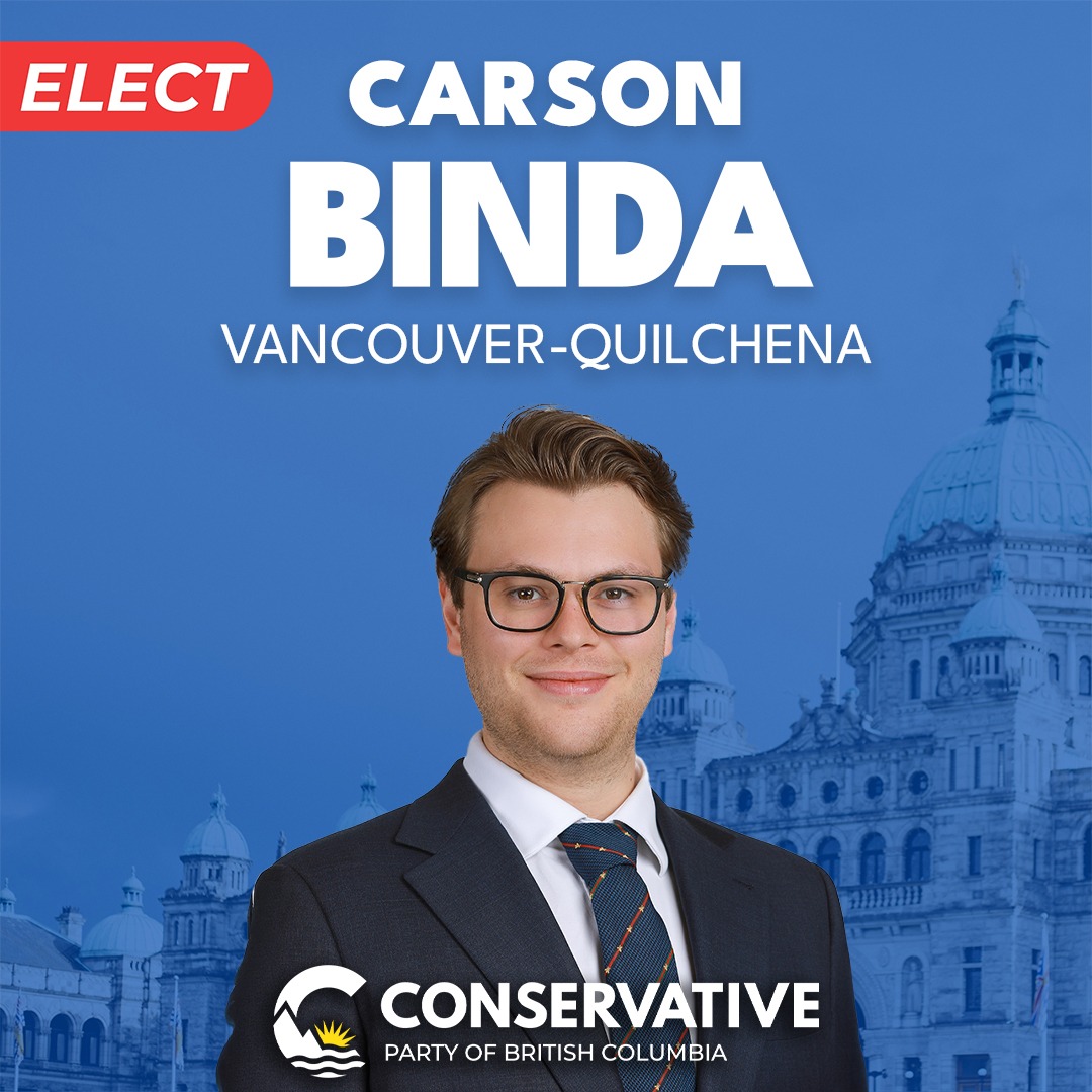 Conservative_BC's tweet photo. Meet Carson Binda, your Conservative candidate for Vancouver-Quilchena and a proven fighter for taxpayers.

https://t.co/jaaz4o4gVE https://t.co/6Ns889XKVa