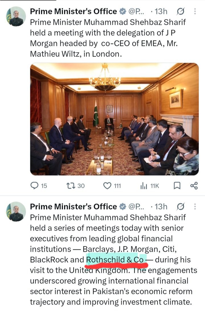 superabidi110's tweet photo. #pakistanpm #Shehbazshareef meeting with #rothschilds (#iluminati). Reference #pakpmo https://t.co/NUH5QFSe0g