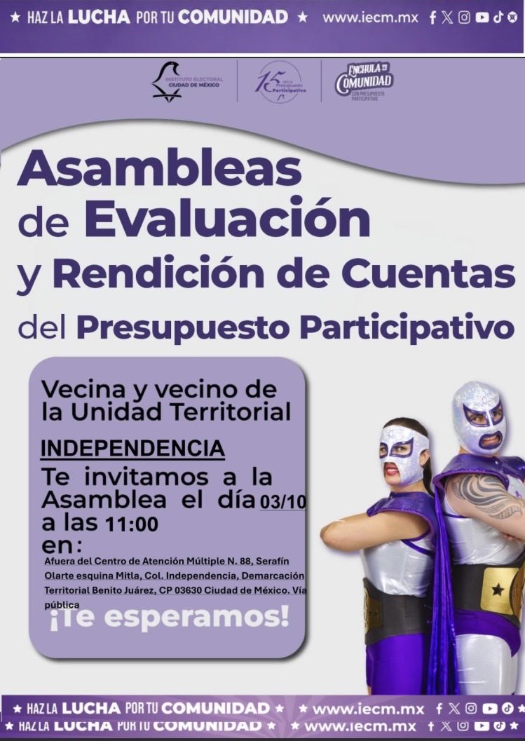 ColIndependenc1's tweet photo. Vecinos, el sábado es la asamblea de esta colonia. https://t.co/DJT9KHjjqV