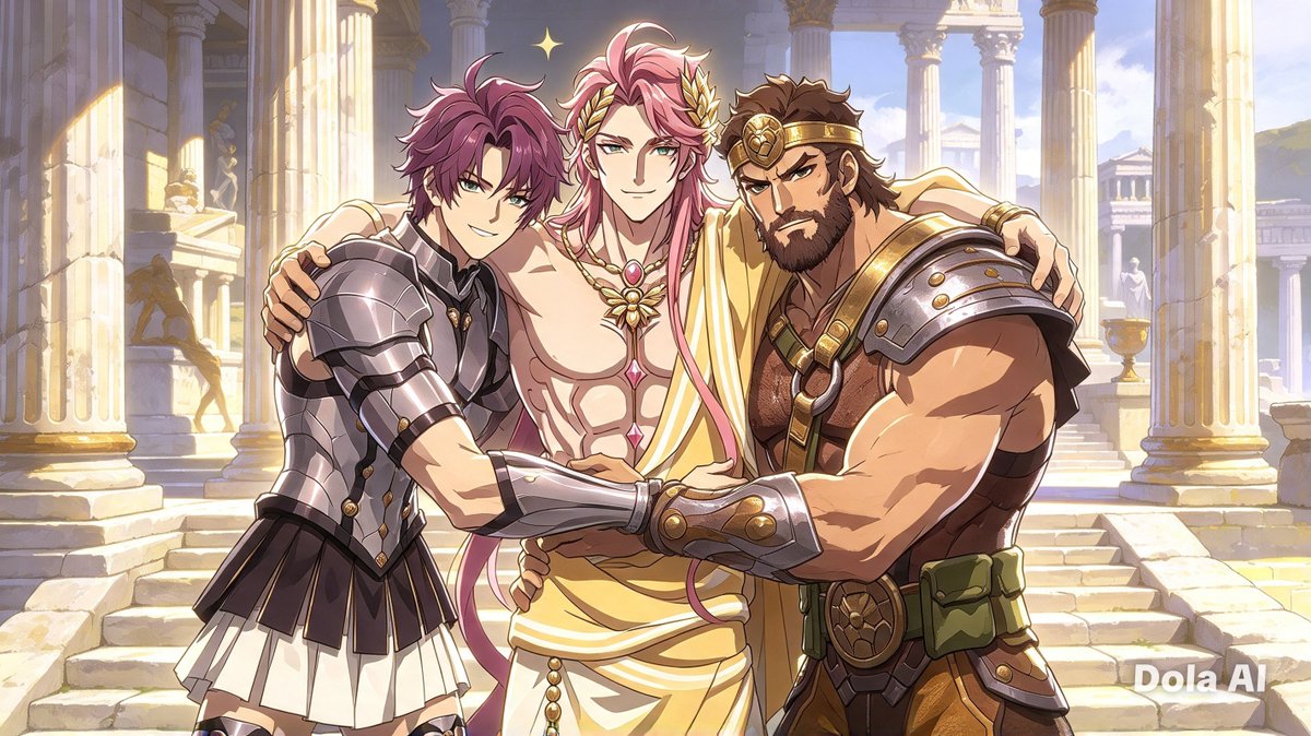 Anax1li0s's tweet photo. 🌞: Mis personitas hermosas permítanme presentarles a mis queridos hermanos, Perseus (@ShadowOfArgos) un valiente espíritu heroico traído por el Santo Grial y el gran Hércules (@_H3rcPrinc3P0wX) el león del Olimpo y miembro de los vengadores. sean amables, acaban de llegar. https://t.co/EgMuhexcUw