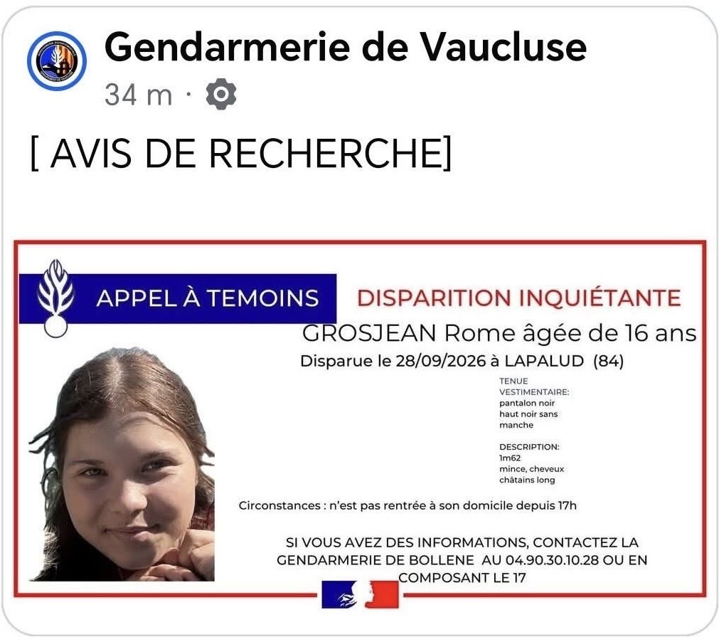 DanLeHibou's tweet photo. Je connais cette jeune fille. Une de mes anciennes élèves. 
Faites tourner svp. https://t.co/jZIxHJ9ZUF