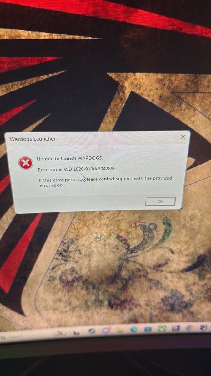 Iflextohard5's tweet photo. @WARDOGS  for some reason my game not starting all of a sudden idk what to do https://t.co/f50w6Xv3Hs