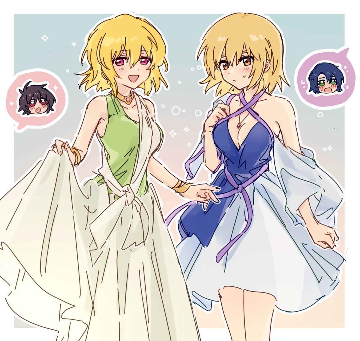 cyaninefinch's tweet photo. 衣装交換落書き💫☀️ https://t.co/omVzHwejhB