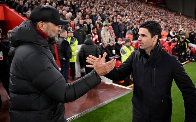 4Pramod's tweet photo. Klopp and Arteta took down the cheating giants on the pitch.

Respect. https://t.co/R8kZXGAfQq