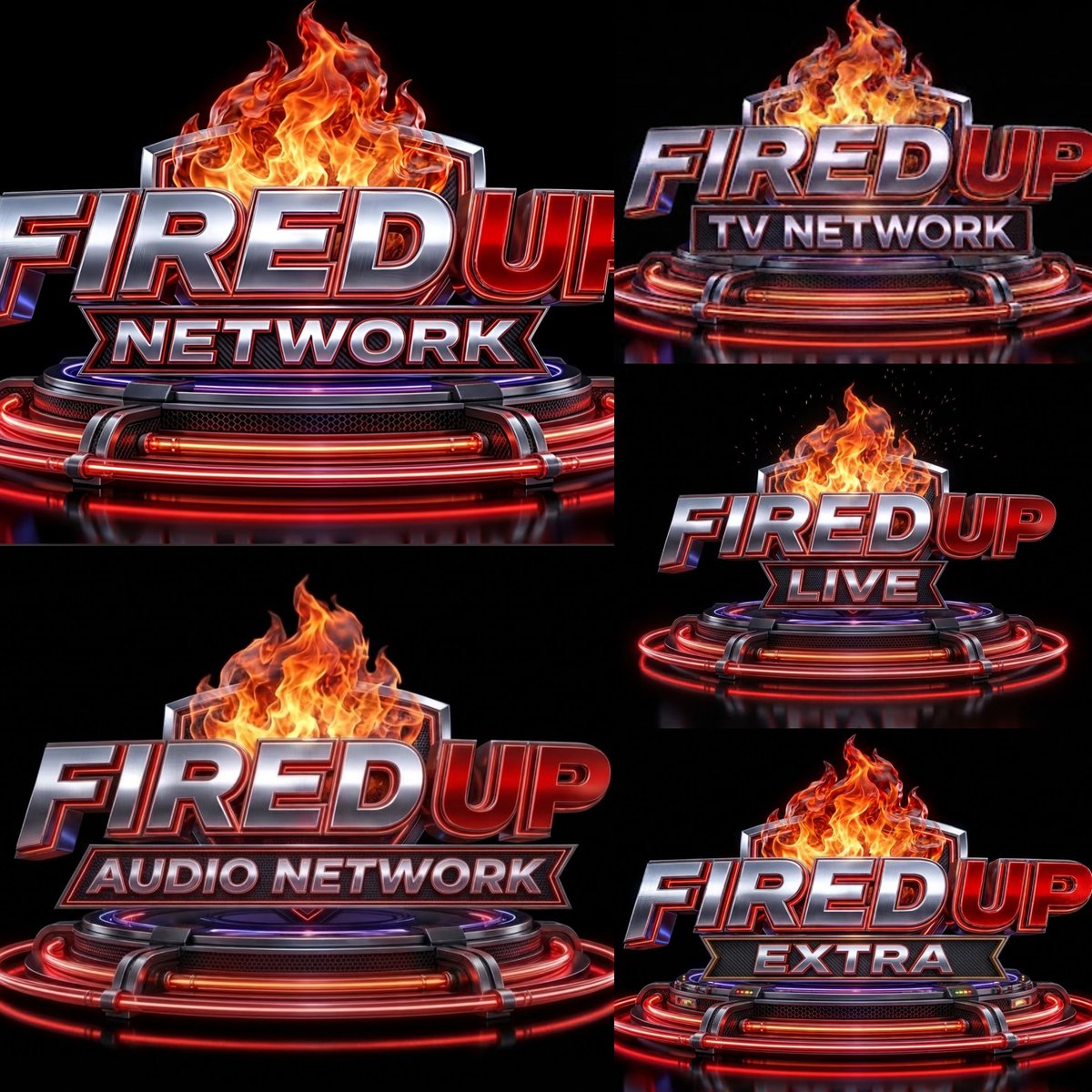 FiredUpNetworks's tweet photo. New Logos on FiredUp Audio Network and the FiredUp Network
Website https://t.co/0yp30hpdJq