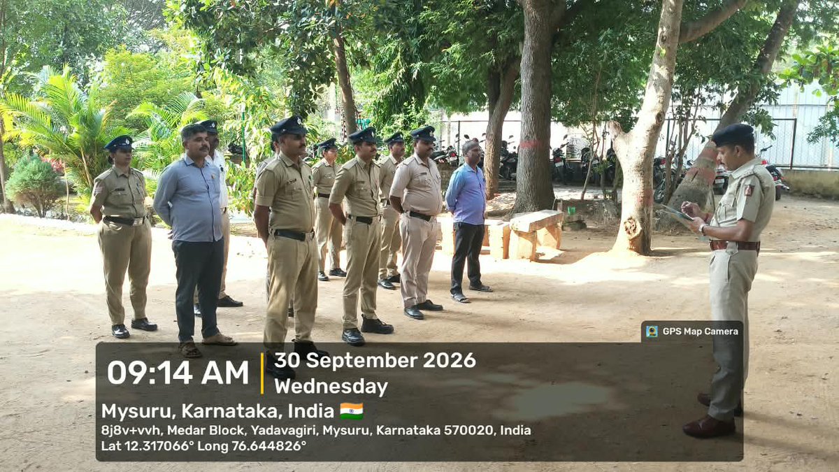 MysorePs's tweet photo. ಈ ದಿನಾ ದಿ:30.09.2026 ರಂದು  ಅಧಿಕಾರಿ ಮತ್ತು  ಸಿಬ್ಬಂದಿಯವರಿಗೆ ರೋಲ್ ಕಾಲ್ ತೆಗೆದುಕೊಂಡು  ಈ ದಿನದ ಕರ್ತವ್ಯಕ್ಕೆ ನಿಯೋಜಿಸಿರುತ್ತದೆ.@KarnatakaCops 
@SWRRLY 
@CPMysuru 
@KARailwayPolice
@cpimysorerly
@DspRly https://t.co/9DxVuDEmXa
