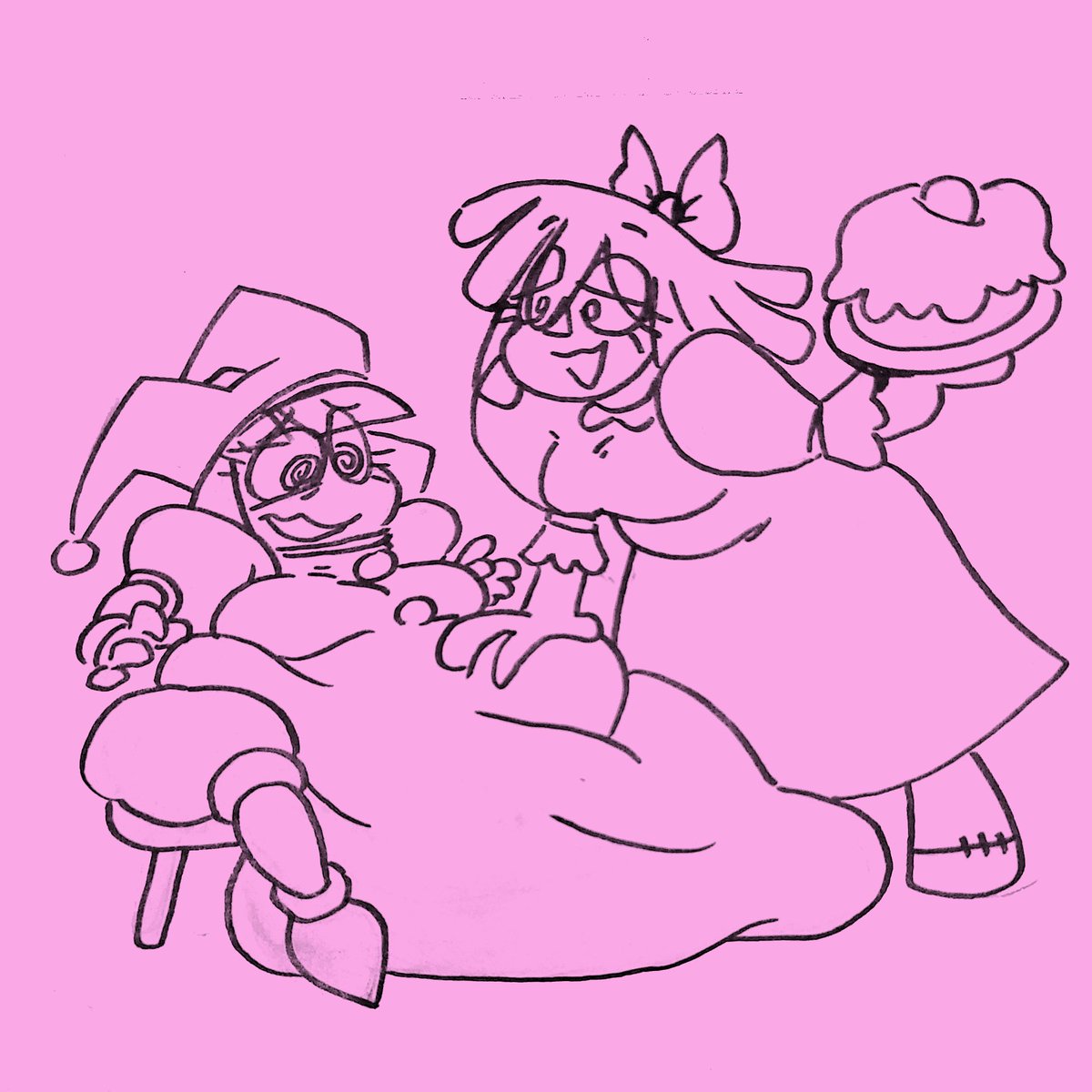 ch4rlie_sho's tweet photo. doodle i might color later idk. #digitum #theamazinggenitalcircus #weightgain https://t.co/gWjCzGbZKj