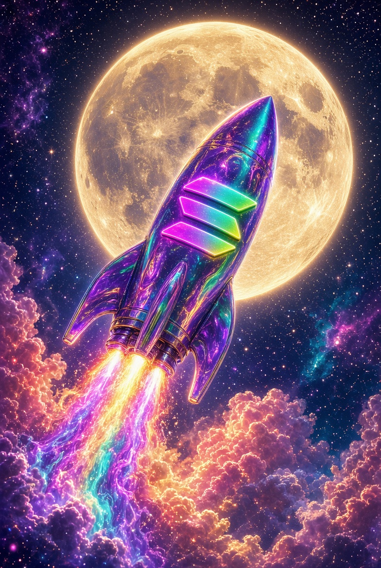 Wealth4Life26's tweet photo. Sky is the limit for #Solana 

What meme coin will 1000x next 👀🚀 https://t.co/TyRMPjllBS