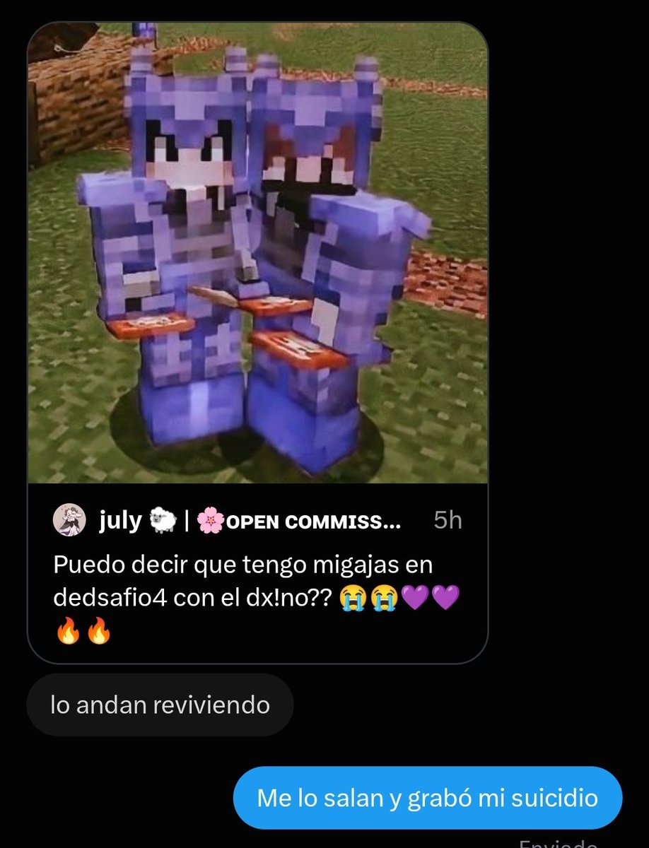 MiaZzZ___'s tweet photo. Es amenaza no aviso /jk (XDDD) https://t.co/Oa23uiHrVJ