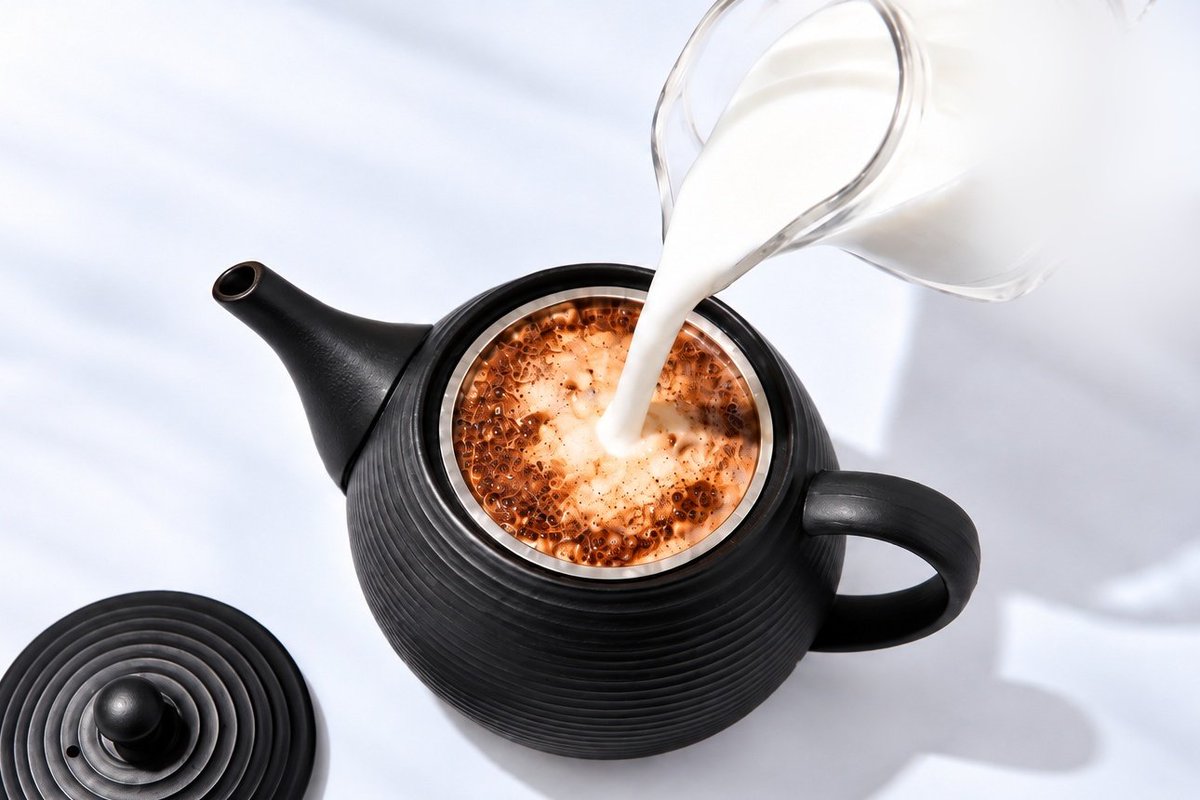 denfaminicogame's tweet photo. カフェオレ専用の“急須”（きゅうす）が誕生、ミルクでコーヒーを抽出するから“薄まらない”濃厚なカフェオレが味わえる
https://t.co/CloBAEGgHr

5月に話題となった「アイスコーヒー専用バリスタ急須」メーカーの新商品。特許出願の2段フィルターで粉の混入を抑え、ミルクの旨味を逃さない https://t.co/g6CF9dczCJ