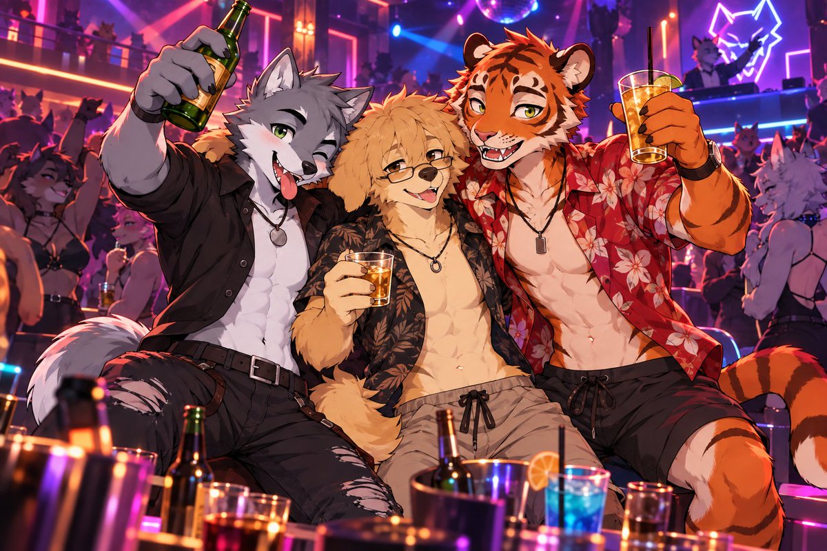 PolishDoberman's tweet photo. Party time :)
Characters:
@TheChipsNSFW
@GoldinCanine
@vianaiart https://t.co/xbgO8kExxF