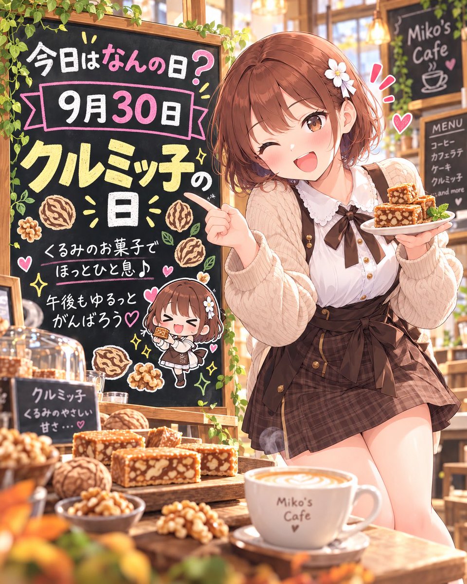 miko62ac's tweet photo. 今日は「クルミッ子の日」🐿️🤎
くるみのお菓子で、ちょっとひと休み☕️

午後もゆるっと頑張ろう☺️

#クルミッ子の日 #お昼休み #白石みこ https://t.co/0bnsBaeQXT