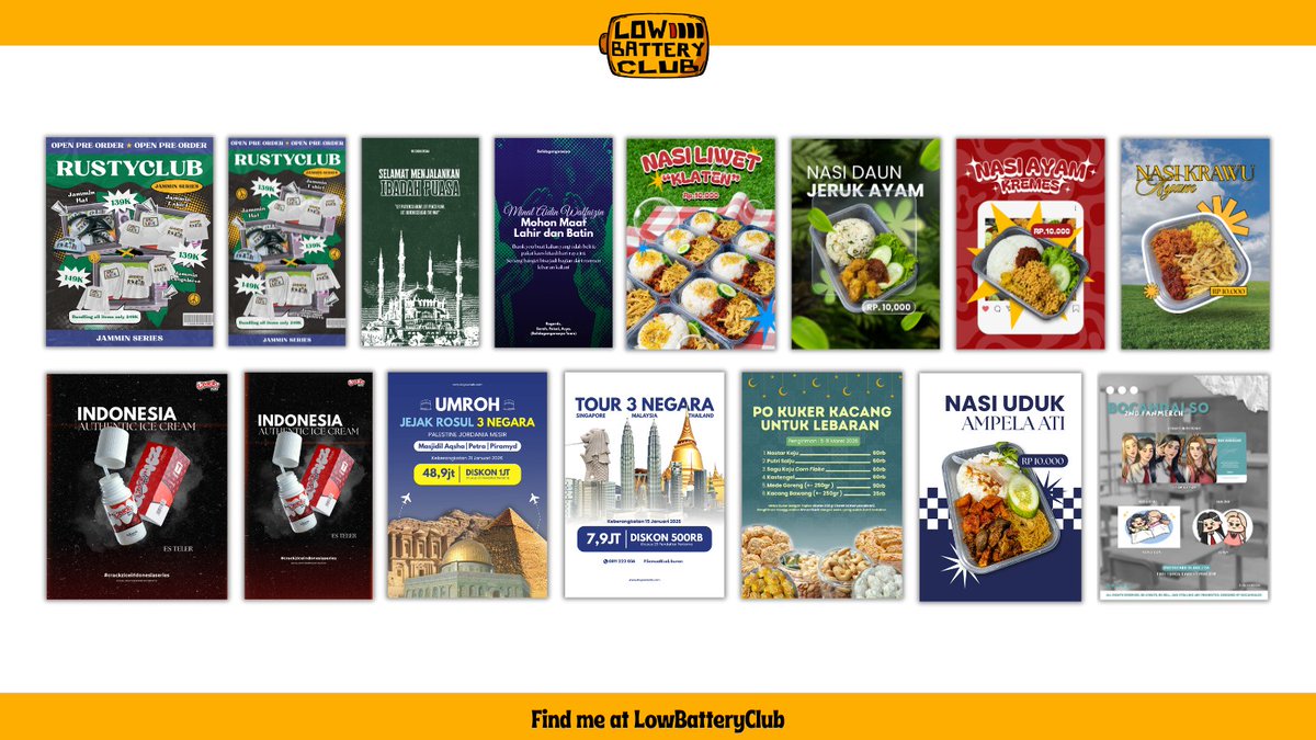 LowBatteryClub_'s tweet photo. @binzcart yuk kakk aku open custom nih, bisa menyesuaikan tema dan budget kakaknyaa, kalo kakak tertarik, bisa wa dulu ajaa yaa untuk brief desainnya mau seperti apaa :3 https://t.co/d2qCq0R2qf