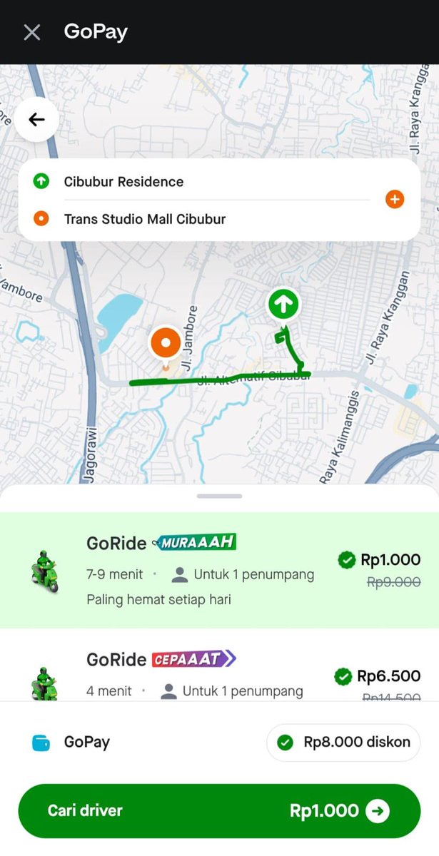 Lemntara's tweet photo. panas gini, jalan dikit aja berasa jauh. untung ada Gojek 1000 Diaplikasi GoPay, murah ceria asoy https://t.co/UBdeXk7GyH