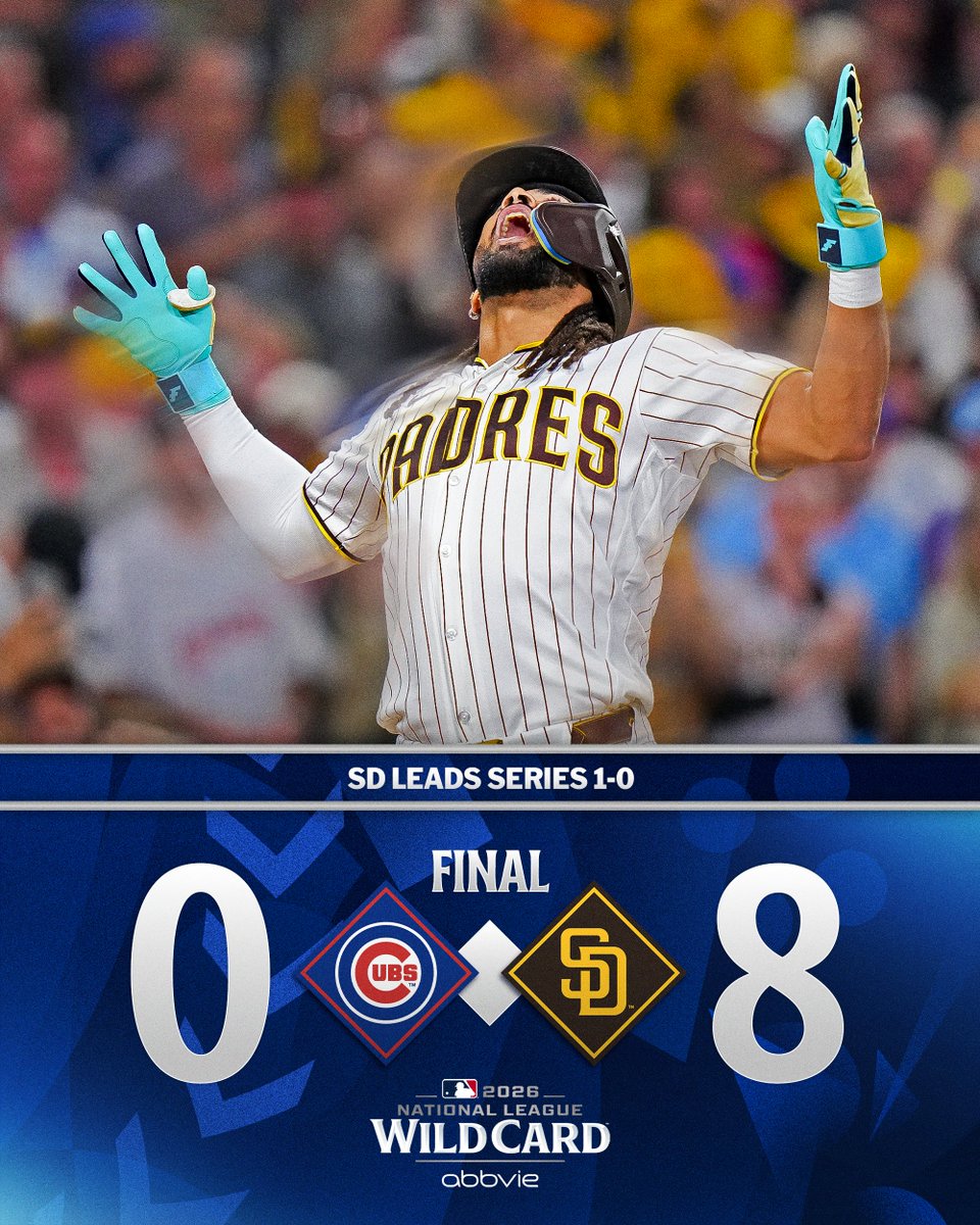 Fernando Tatis Jr.: 2-for-3, HR, SB, 3 R
Manny Machado: 2B, HR, 2 RBI
Michael King: 7 IP, 1 H, 0 R, 8 Ks

The @​Padres dominate Game 1!

(MLB x @​AbbVie) 
 [📷]
