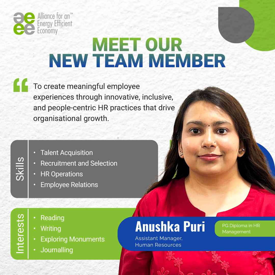 AEEE_India's tweet photo. #AEEE #RISE
We welcome Anushka Puri to the AEEE team as Assistant Manager, Human Resources. https://t.co/Wedghsg8ig