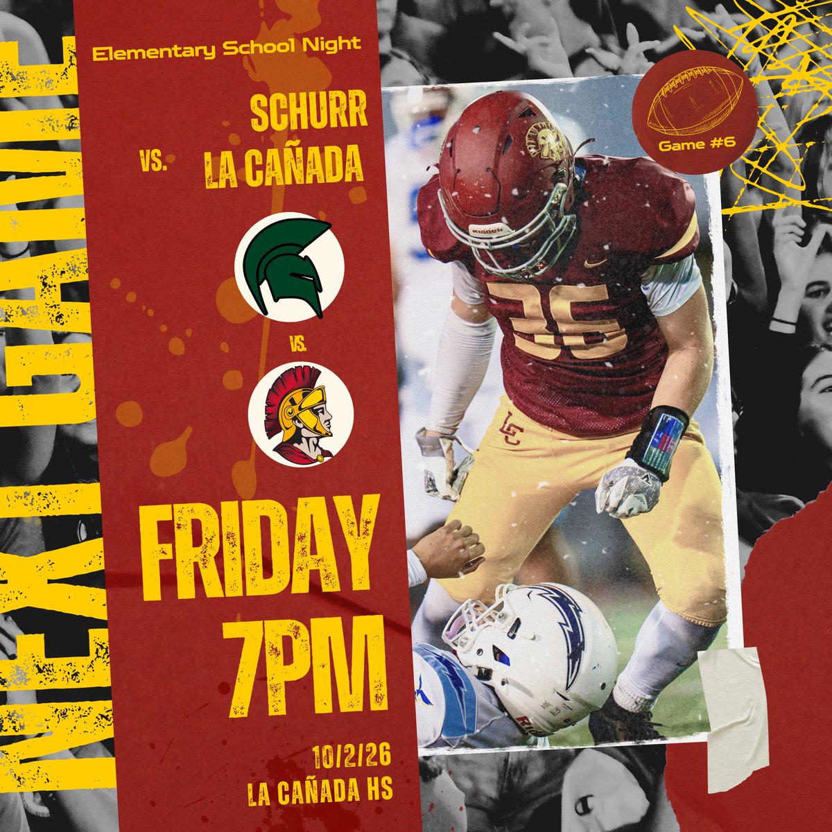 LCanadaFootball's tweet photo. We’re back after a bye week!!! So glad to be back at it on Friday against a really talented, hard-working, and physical football team at Schurr!! Gonna be a good one!! Let’s go get it!! #RYFP #ICCCU #elementaryschoolnight https://t.co/iZhMYQcrF0