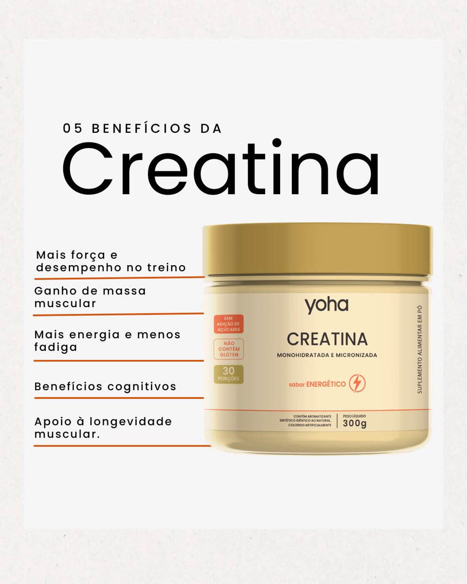 peeh_alberto's tweet photo. Creatina não é só força.
É sobre evolução. ⚡

A Creatina Yoha, monohidratada e micronizada, melhora a absorção e fornece resultados constantes na sua rotina.

Use todos os dias. Evolua sempre! https://t.co/foODOlMB3U