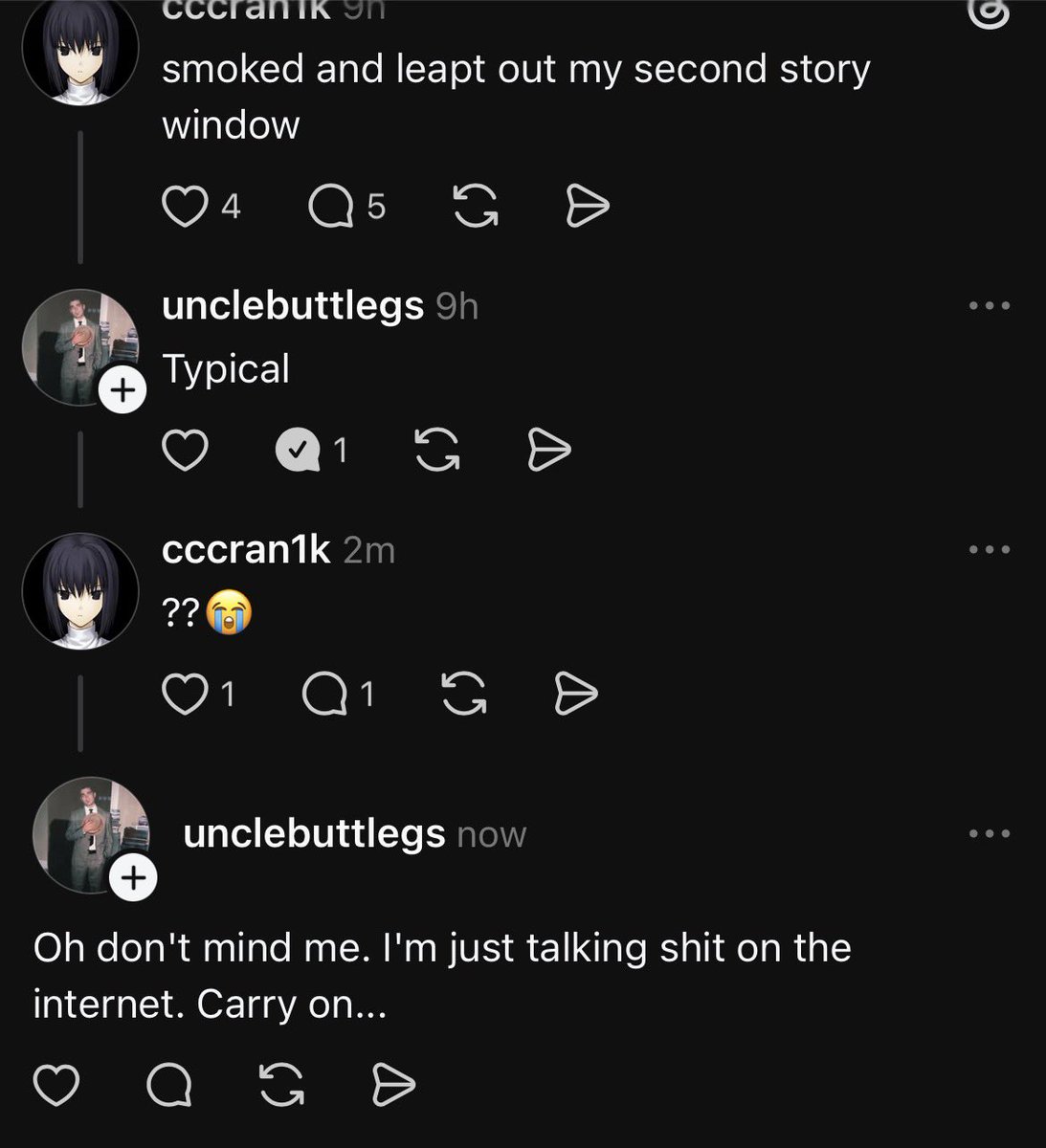 cccran1k's tweet photo. na threads niggas be on some other shit https://t.co/S9QCOM8Pf2