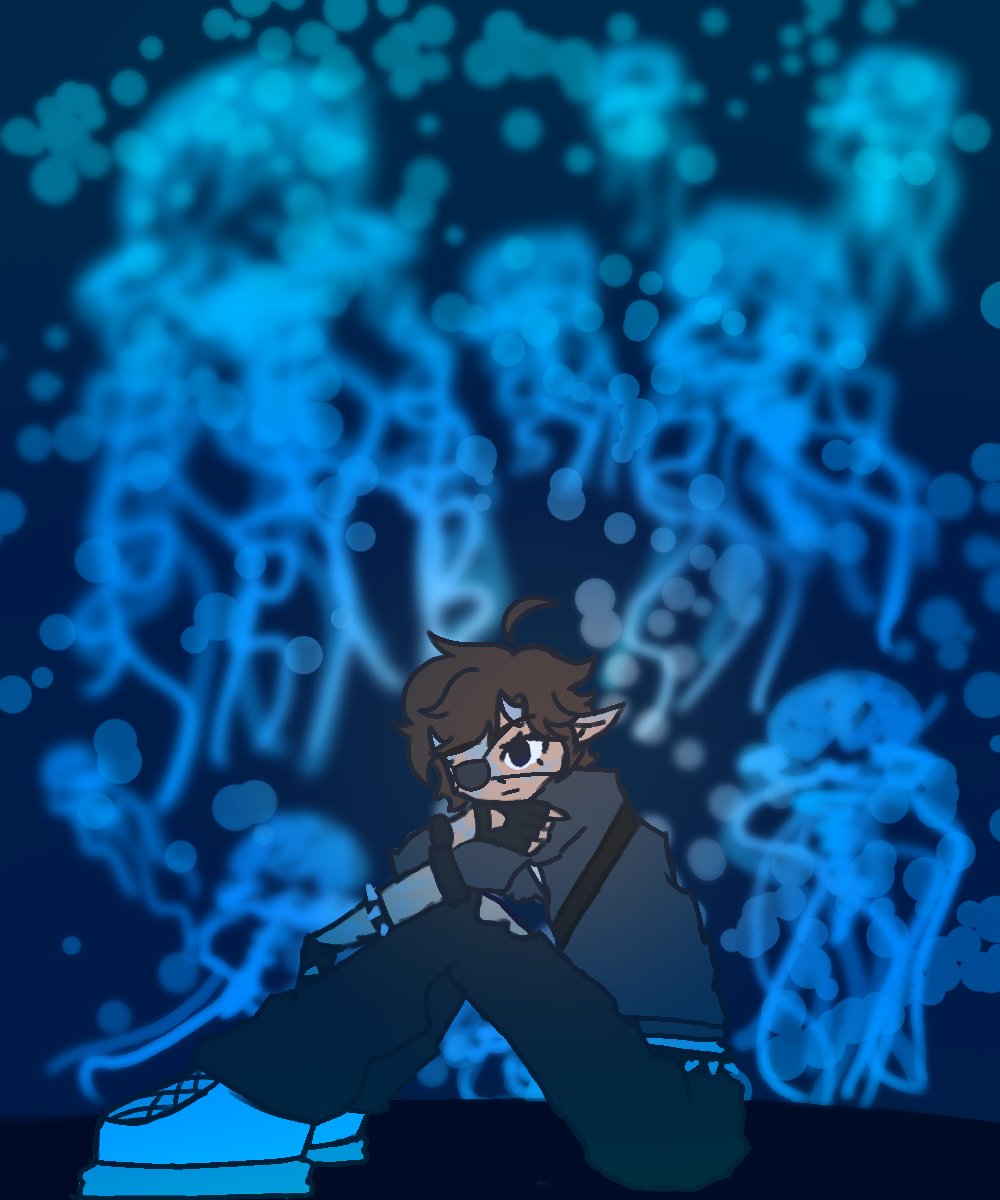 DailySilvasaur's tweet photo. Day 6 🪼
🪼⋆.ೃ࿔*:･ "Man's just the jellyfish: stuff happens to you, and you get twisted in different directions."
#silvasaurfanart https://t.co/yKLmHplAWn