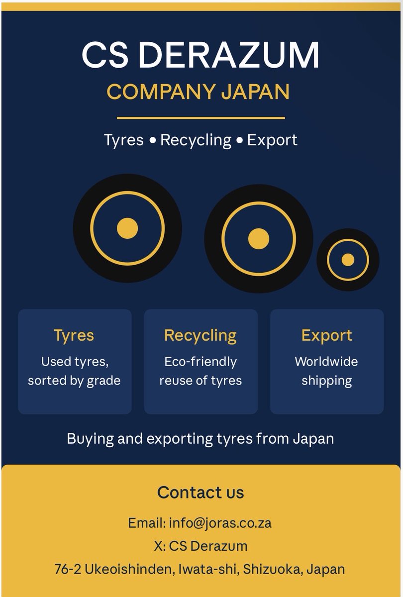 10111co's tweet photo. Buying and exporting tyres from Japan to the world. https://t.co/IT6anXAZBD