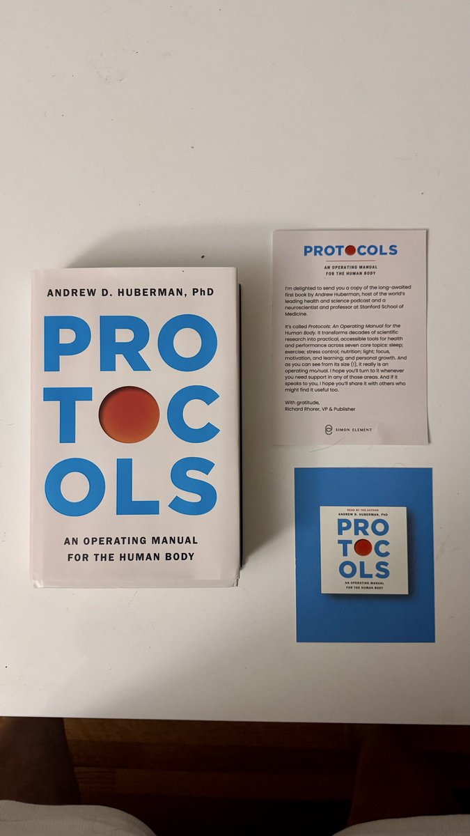 moududbd's tweet photo. Thank you @hubermanlab , ๐My signed copy arrived today, and Iโm genuinely excited to have it.Grateful for the knowledge you continue to share. Thank you! ๐ง ๐
#Protocols #AndrewHuberman #HubermanLab #Neuroscience #Gratitude https://t.co/7GZqvWw6ms