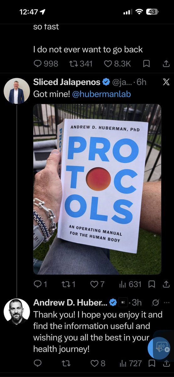 moududbd's tweet photo. Thank you @hubermanlab , ๐My signed copy arrived today, and Iโm genuinely excited to have it.Grateful for the knowledge you continue to share. Thank you! ๐ง ๐
#Protocols #AndrewHuberman #HubermanLab #Neuroscience #Gratitude https://t.co/7GZqvWw6ms