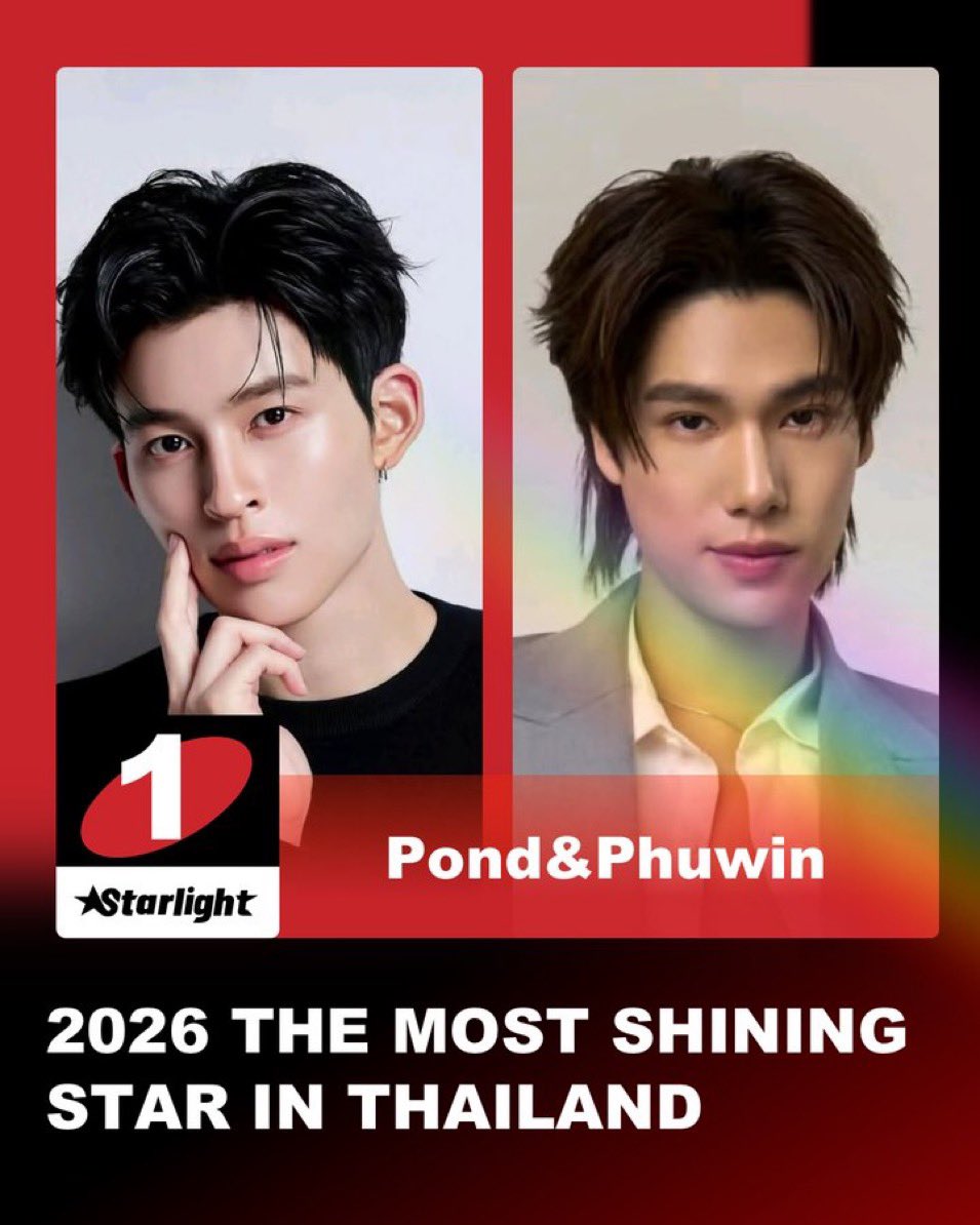 SeviraS3's tweet photo. 🏆 CONGRATULATIONS POND & PHUWIN! 🎉🎉

PondPhuwin ranked #1 in Starlight’s 2026 “The Most Shining Couple in Thailand” voting, plus their solo achievements! ✨

🥇 Phuwin — #1 | 230,097 votes
🥈 Pond — #2 | 198,517 votes
🏆 Pond & Phuwin — #1 The Most Shining Couple in Thailand

THANK YOU to everyone who voted and supported them throughout the voting! 🤍 So proud of you both PondPhuwin! 🥹🐻🐼✨

#PondPhuwin #ปอนด์ภูวินทร์
#phuwintang #ppnaravit 
#STARLIGHT2026XPondNaravit
#STARLIGHT2026XPhuwintang