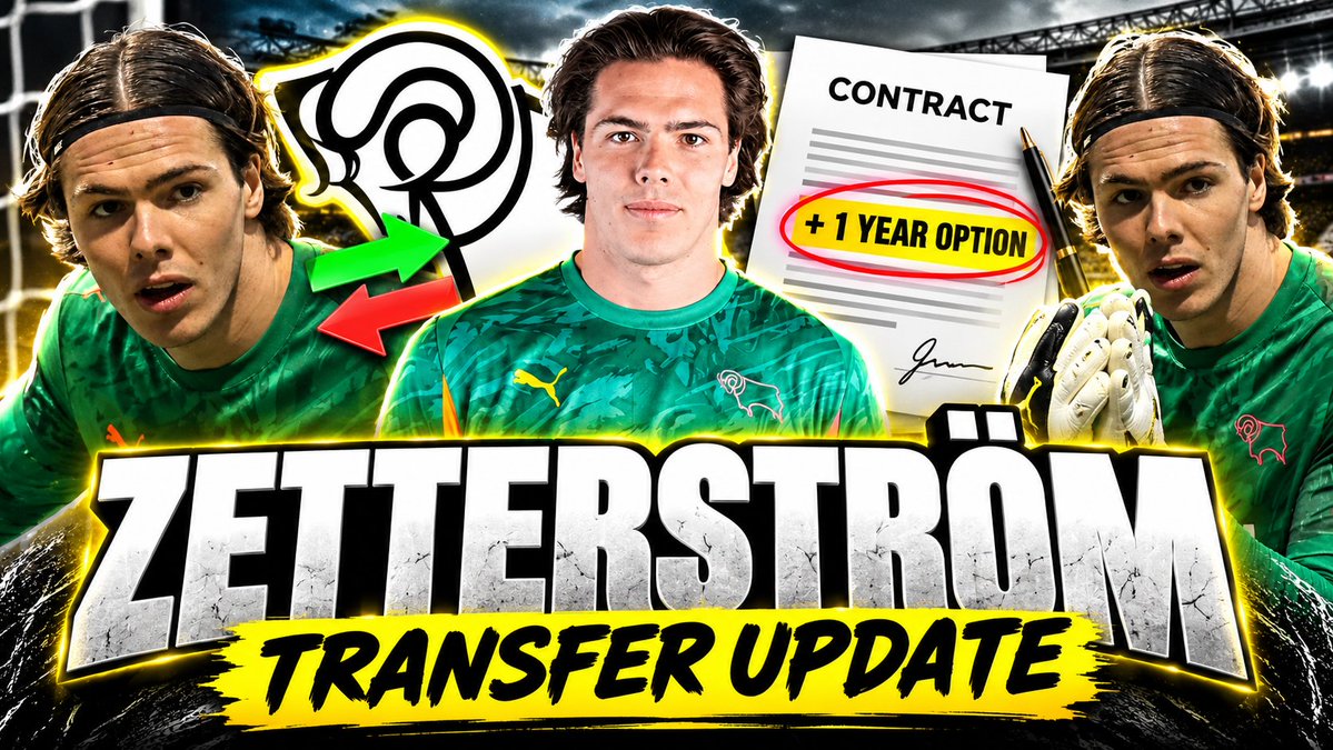 thederbydigest's tweet photo. 🚨 Jacob Zetterström could LEAVE Derby County… but there’s a massive detail being missed.
His contract situation isn’t quite as simple as some reports suggest. Derby have a one-year club option. 👀🐏
Full video 👇
https://t.co/HkZZFy0o61
#DCFC #DerbyCounty https://t.co/BItzkZ6pQV