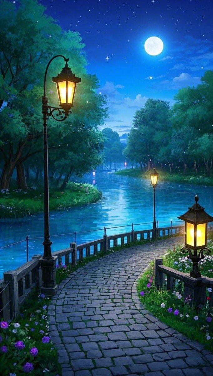 Anjinmo4's tweet photo. A romantic night scene where neon lights flicker by the river, creating a charming, slightly dreamy atmosphere, perfect for quiet moments.， https://t.co/h55754tSbk