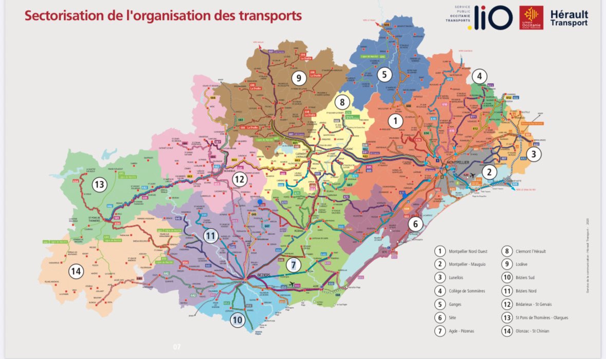 Prefet34's tweet photo. 🔴 L’est de l’#Hérault est placé en vigilance rouge pluie-inondation à compter de 8h ce mercredi. 
🟠 le département est aussi en vigilance orange orages et crues 

Des orages stationnaires vont impacter le Nord et l’Est Hérault ainsi que les plaines littorales avec des cumuls attendus de 50 à 300 mm (jusqu’à 100 mm en 1 à 2h). 

Des débordements de cours d’eau sont attendus ainsi que des phénomènes de ruissellement. 

La cellule de crise est activée à la préfecture depuis 5H30.

Un message FR-Alert va être diffusé à la population à 7h00. 

La préfète de l’Hérault appelle la population à la plus grande vigilance face à ce premier épisode méditerranéen de la saison. 

⚠️ Les établissements scolaires situés dans les 8 secteurs suivants seront fermés: N°1 Montpellier Nord Ouest ; N°2 Montpellier – Mauguio ; N°3 Lunellois ; N°4 Collège de Sommières ; N°5 Ganges ; N°6 Sète ; N°8 Clermont-l’Hérault ; N°9 Lodève (cf carte). 
Dans ces secteurs une mesure de suspension des transports scolaires est effective depuis hier pour toute la journée de mercredi 👉 la préfète de l’Hérault demande aux parents de garder les enfants à domicile.

Les consignes délivrées par les autorités dans les médias ou sur les comptes officiels (réseaux sociaux @prefet34) doivent être suivies et les bons réflexes connus de tous. 

Plus d’informations dans le CP ⤵️