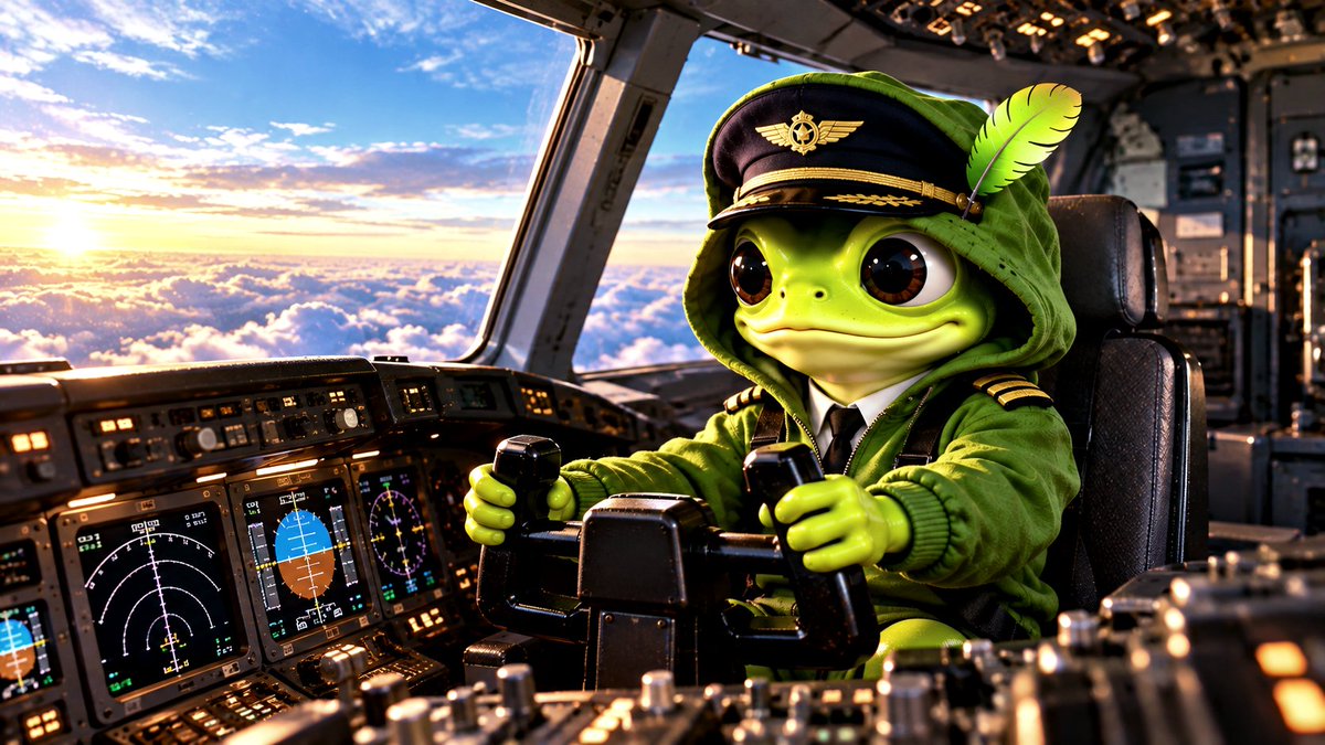 Frog_In_Hood's tweet photo. Ladies and gentlemen, this is your captain speaking. 

We appear to have gained some altitude overnight. 

$FIH morning 🐸🪶☕️ https://t.co/uP0JAjcYrH