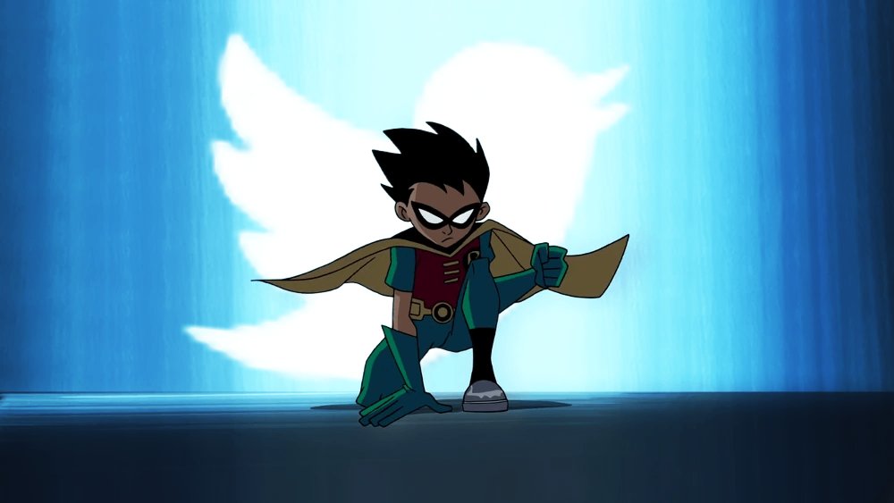 teenbird112's tweet photo. Robin drops in to parody. https://t.co/cNmJ64tD8Z