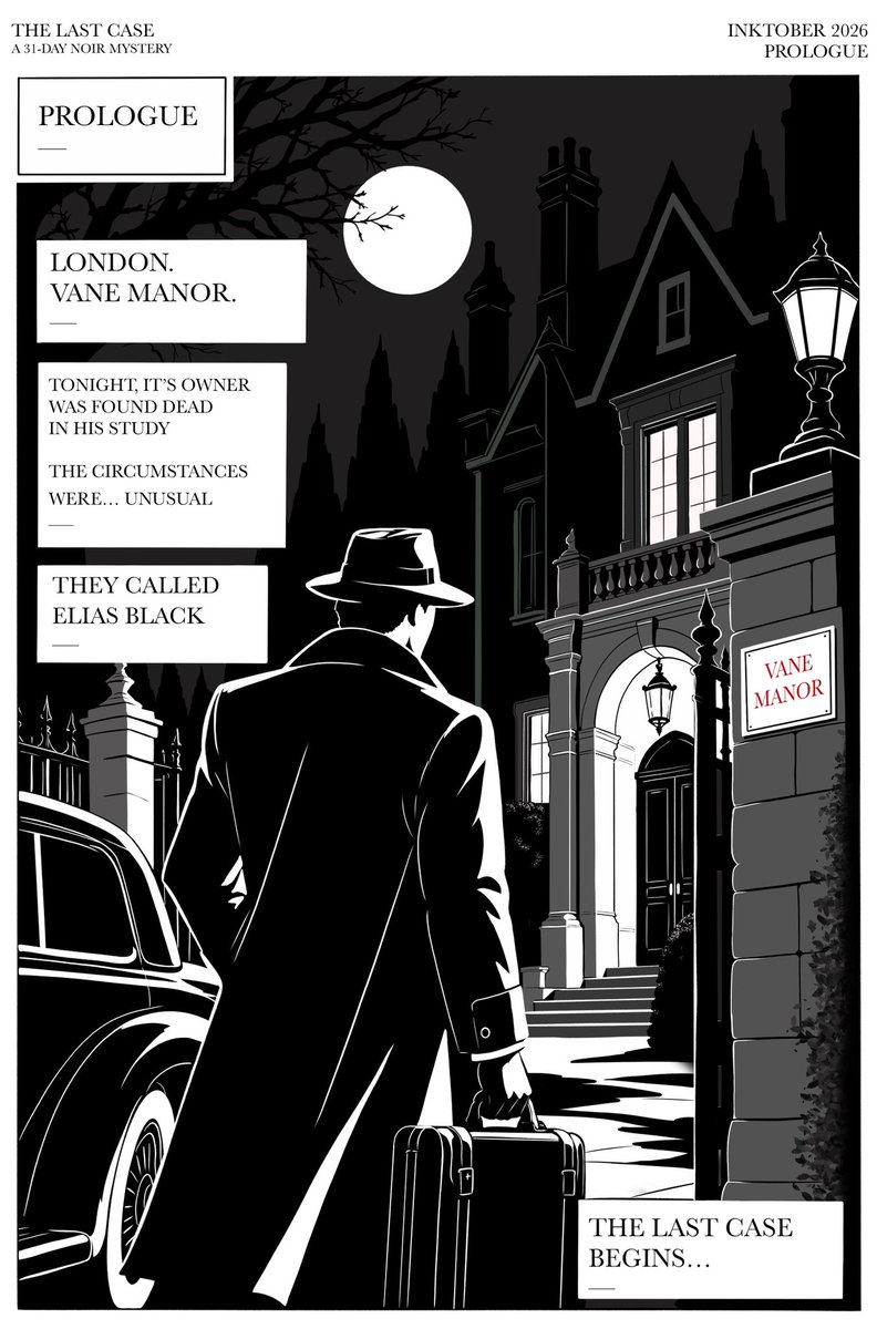 arty_yulia's tweet photo. GM FAM☕️
THE LAST CASE — PROLOGUE
Tomorrow, the investigation begins.
For the next 31 days, a new piece of the mystery will appear every day.
Look closely. Follow the clues. Trust nothing too quickly.
Detective, are you ready? 🔎
Day 01 — tomorrow.
#Inktober2026 #TheLastCase https://t.co/38Q2mW4Cww