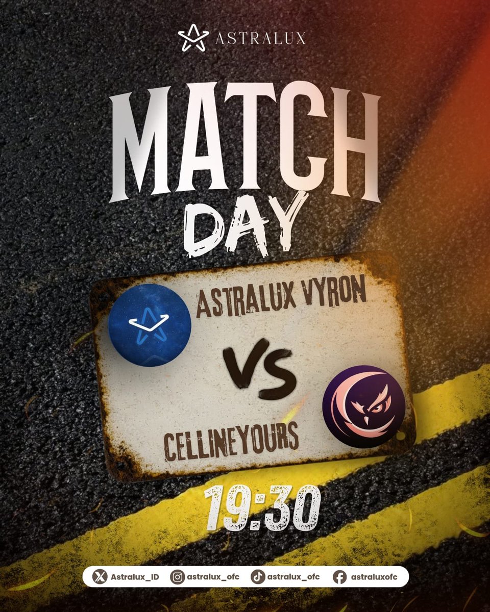 AstraluxEsport's tweet photo. LAST DAY‼️
Dua roster, satu tujuan
Astralux Vyron &amp; Astralux Byron waktunya tutup matchday ini dengan hasil yang maksimal 

Astralux vyron vs @CellineYoursGT

Astralux byron vs @LynearEsport

ONE COMMS, ONE COMMAND, VIRPLAY TO VICTORY!🔥🔥🔥

#LetsVirPlay
#Belltarung https://t.co/ZsP9yzU07A