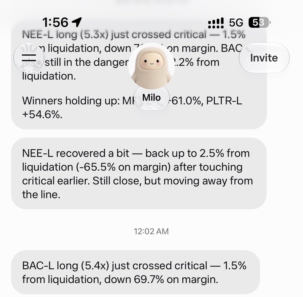 ericinjective's tweet photo. Try this feature on muse. Powered by Injective:

I have an address on Injective XXXXXX with a lot of open positions. Please keep me updated and alert me on which one is nicely in profit and which one is close to being liquidated https://t.co/BNMdNy8dT1