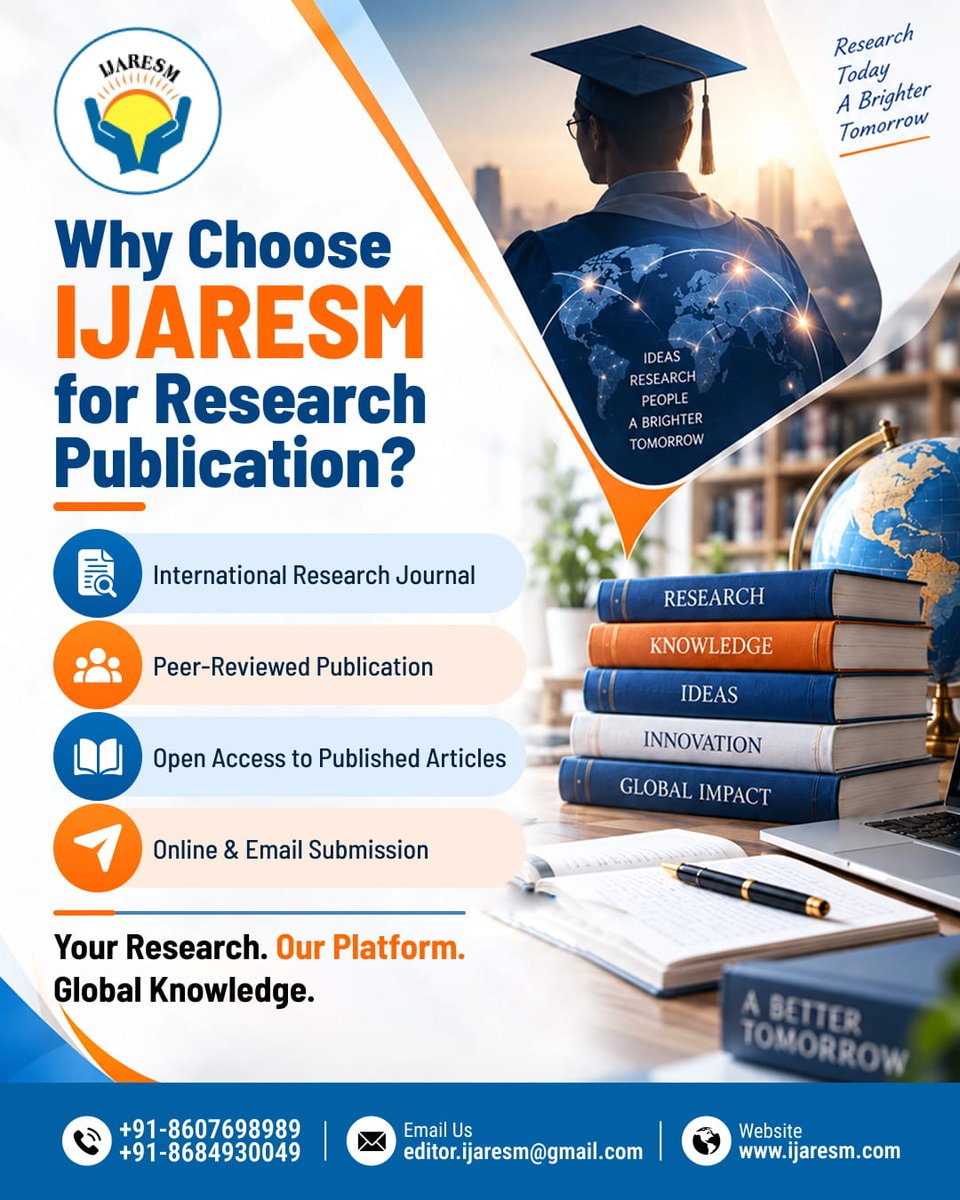IJARESMJournal's tweet photo. 📚 Why Choose IJARESM for Research Publication?
Give your research a platform to reach the global academic community with IJARESM.
🌐 https://t.co/TAYaLmz17z
#IJARESM #ResearchPublication #ResearchJournal #PeerReviewed #AcademicResearch #ResearchPaper #ResearchCommunity https://t.co/8YxER2BG9r