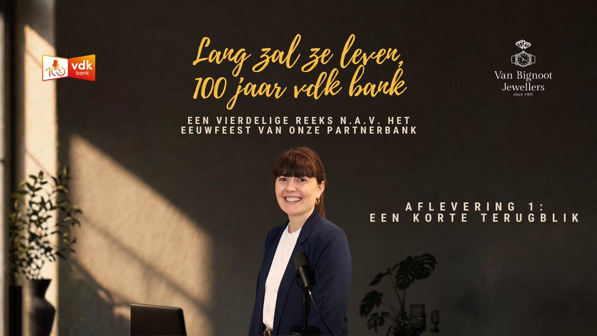 BUCKFM_9000's tweet photo. Nieuw bij BUCK FM: Lang zal ze leven, 100 jaar @vdkbank !
In de eerste aflevering bespreken Stefan en Sofie met Leen Van den Neste (CEO vdk bank) en Steven Wauters (CCO vdk bank) de boeiende geschiedenis van onze partnerbank. https://t.co/y61ekJJW4x