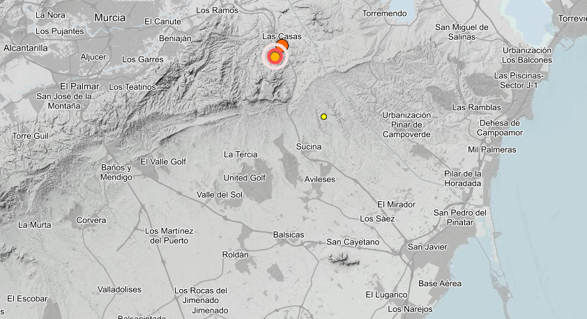 ORMurcia's tweet photo. 🔴🌍 Terremoto de magnitud 3,0 registrado esta madrugada en Beniel, a las 06:31 horas, según el IGN. El seísmo ha tenido una profundidad de 6 kilómetros @IGN_Sismologia https://t.co/yIjOvivFQV
