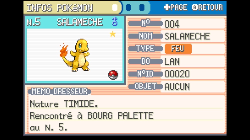 LancelotChannel's tweet photo. Salamèche chromatique après 9592 SR.
1ère fois que je dépasse le taux de 1/8192 mais vu la nature, c'était un mal pour un bien !
#ShinyPokemon #FRLG #ShinyHunting https://t.co/a8nxtXhP7T