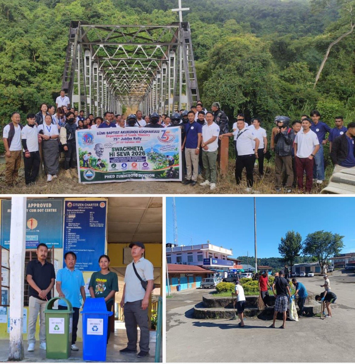 jacob_zhimomi's tweet photo. @MyGovNagaland @NagalandSbmg Pic 1 - Naginimora 
Pic 2 - Sanis 
Pic 3 - Pfutsero 
Pic 4. - Zunheboto 

#SwachhataHiSeva2026 https://t.co/1bLTQk4xR6